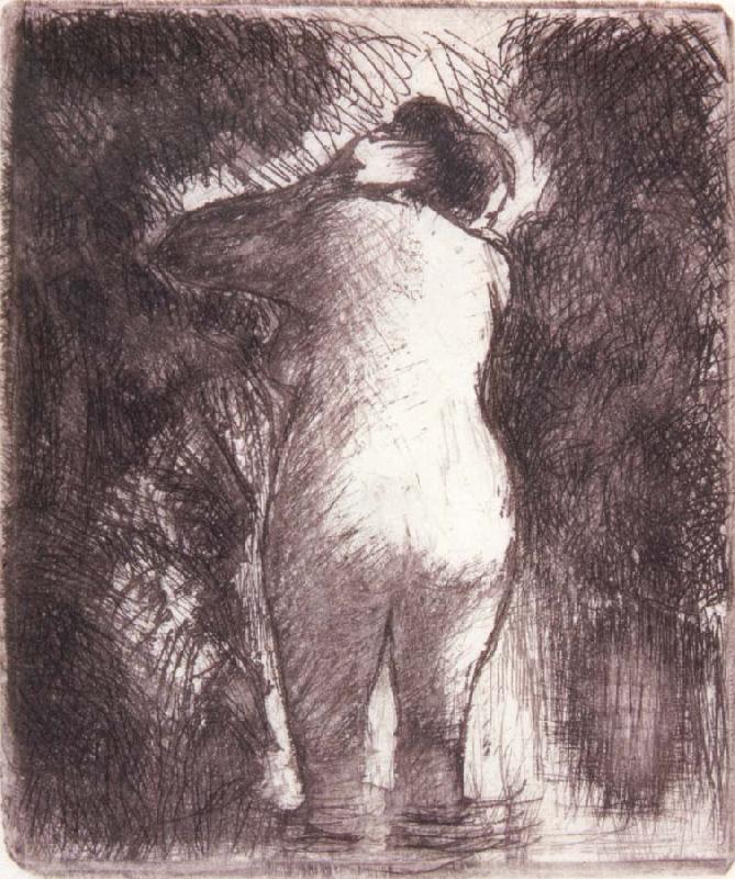 Camille Pissarro Back view of bather oil painting image